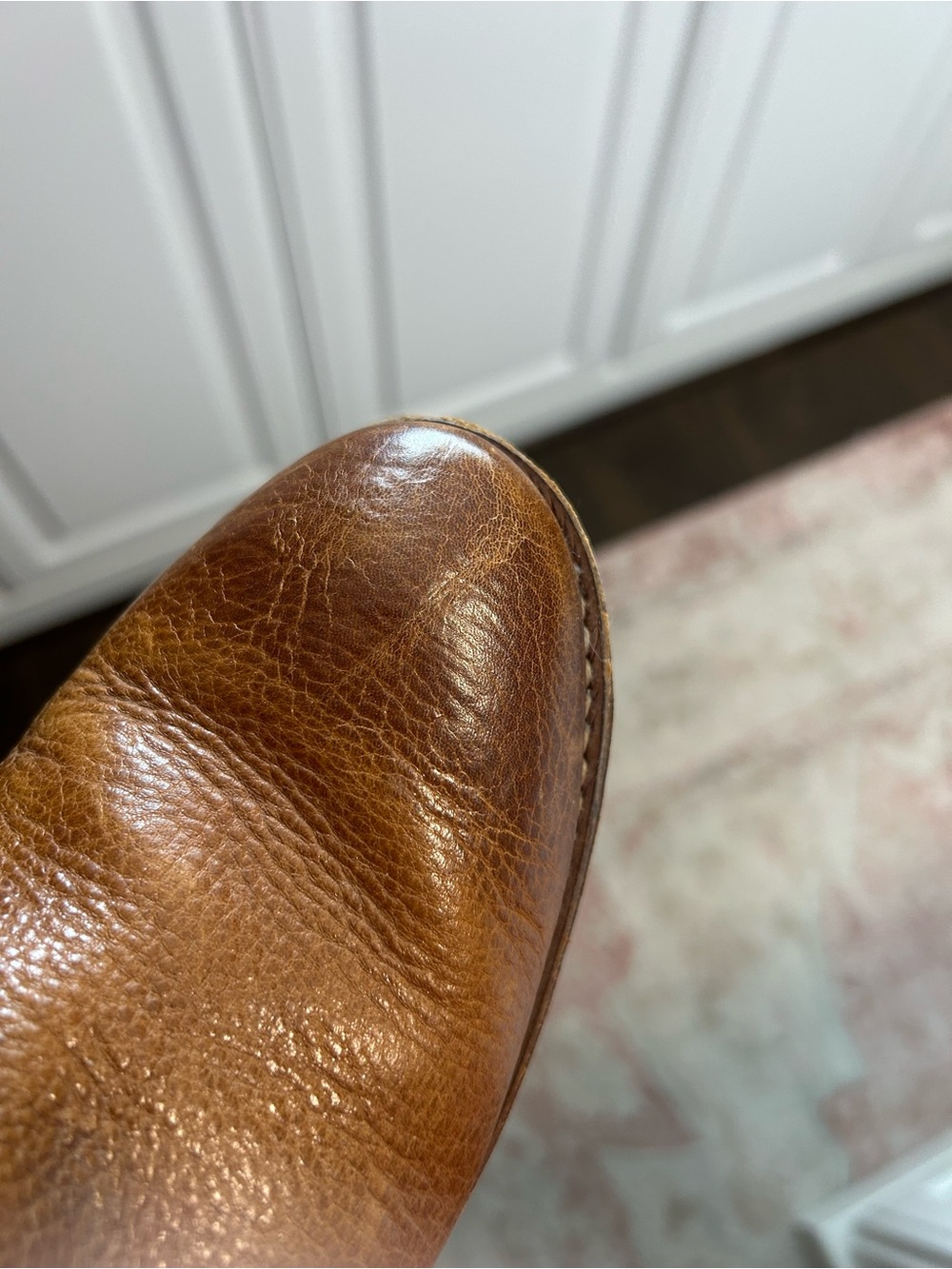 Frye Tall Brown Leather & Olive Canvas Boots - Picture 8 of 10